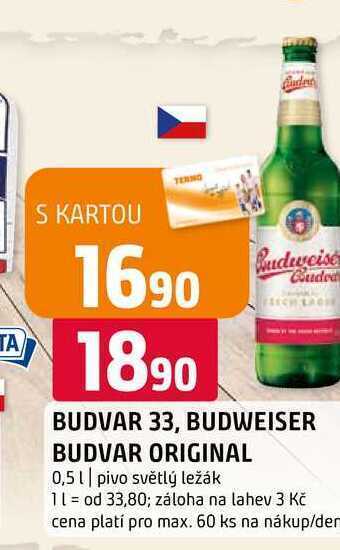 Terno Budvar 33 0,5 l nabídka