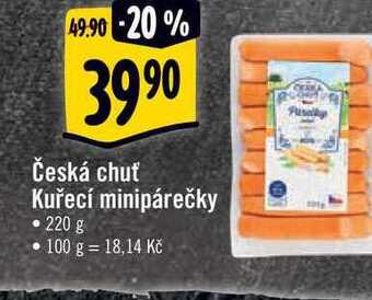 Albert Česká chuť kuřecí minipárečky • 220 g nabídka