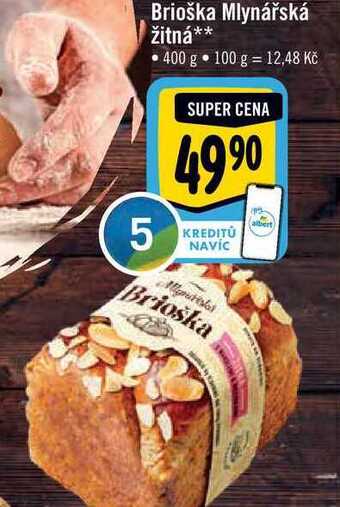 Albert Brioška mlynářská žitná 400 g nabídka