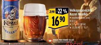 Albert Velkopopovický kozel nealko 0,5 l nabídka