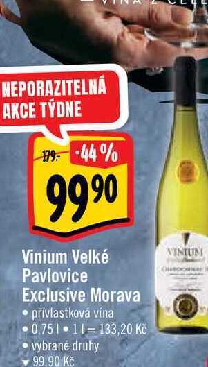 Albert Vinium velké pavlovice exclusive morava 0,75 l nabídka