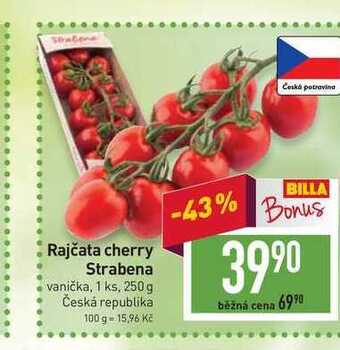 Billa Rajčata cherry strabena vanička, 1 ks, 250 g nabídka