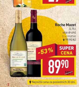 Billa Roche mazet 0,75l nabídka
