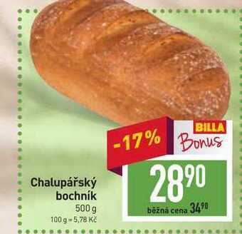 Billa Chalupářský bochník 500 g nabídka