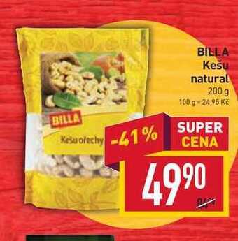Billa Billa kešu natural 200 g nabídka