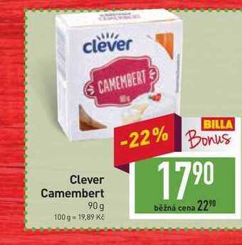 Billa Clever camembert 90 g nabídka
