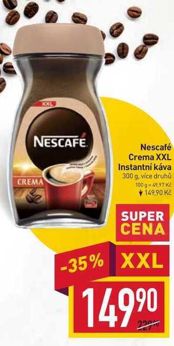 Billa Nescafé crema xxl instantní káva 300 g nabídka