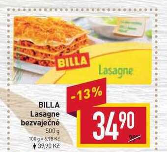 Billa Billa lasagne bezvaječné 500 g nabídka