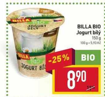 Billa Billa bio jogurt bílý 150 g nabídka