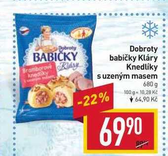 Billa Dobroty babičky kláry knedlíky s uzeným masem 680 g nabídka