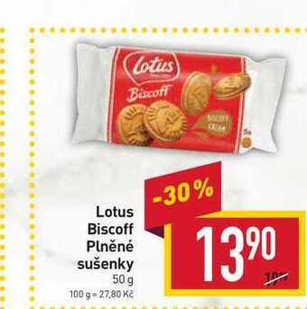 Billa Lotus biscoff plněné sušenky 50 g nabídka