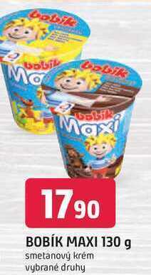 Bobík maxi smetanový krém 130g, vybrané druhy
