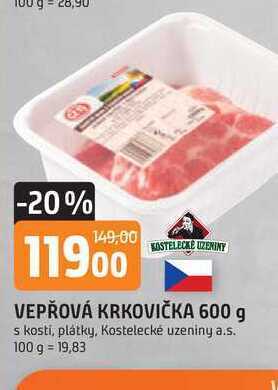 Trefa Vepřová krkovička 600 g s kosti, plátky nabídka