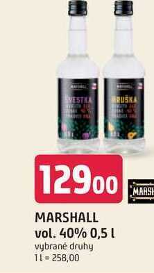 Trefa Marshall vol. 40% 0,5 l nabídka