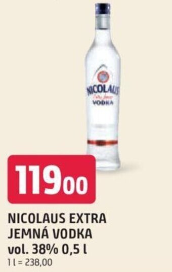 Trefa NICOLAUS EXTRA JEMNÁ VODKA vol. 38% 0,5 l nabídka