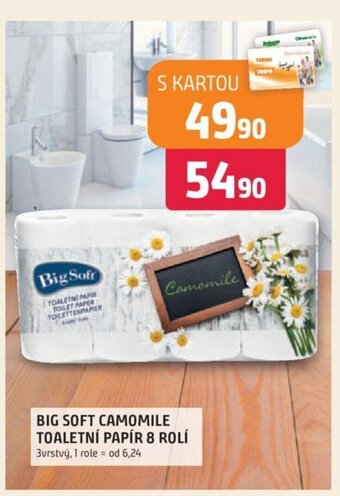 Trefa BIG SOFT CAMOMILE TOALETNÍ PAPÍR 8 ROLÍ nabídka