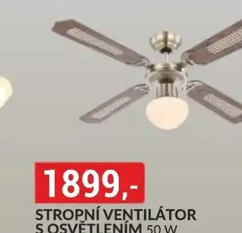 Baumax STROPNÍ VENTILÁTOR S OSVĚTLENİM 50 W nabídka