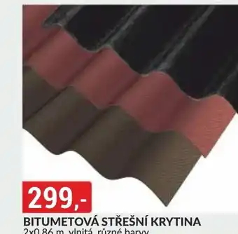 Baumax BITUMETOVÁ STŘEŠNÍ KRYTINA 2x0,86 m, vlnitá, různé barvy nabídka
