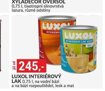 Baumax Luxol interiérový lak nabídka