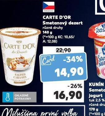 Kaufland Carte d´or smetanový dezert nabídka