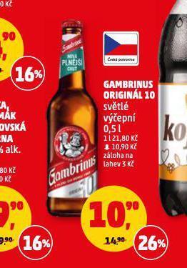 Penny Market Pivo gambrinus nabídka