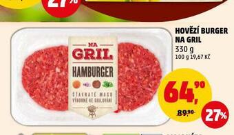 Penny Market Hovězí burger na gril nabídka