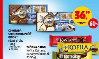Penny Market Orion studentská pečeť čokoláda nabídka