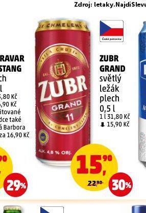 Penny Market Pivo zubr nabídka