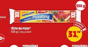 Penny Market Těsto na pizzu nabídka