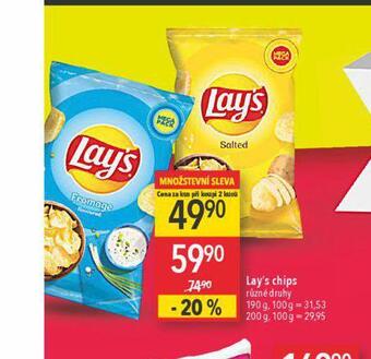 Globus Lay's chipsy nabídka