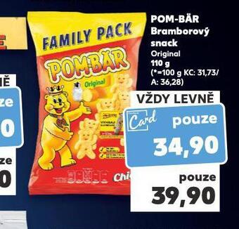 Kaufland Pom bär bramborový snack nabídka