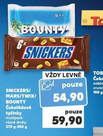Kaufland Snickers / mars / twix / bounty nabídka