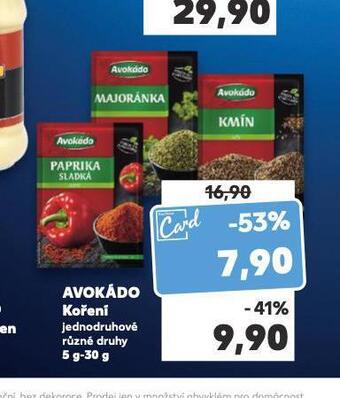 Kaufland Avokádo koření nabídka