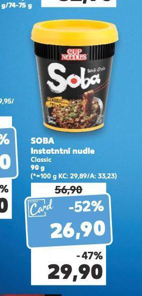 Kaufland Soba instantní nudle nabídka