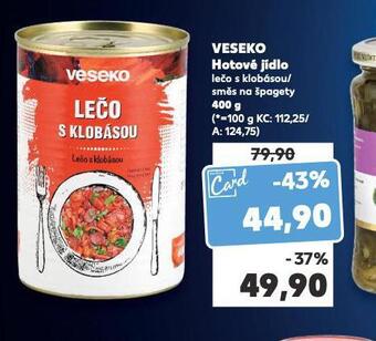 Kaufland Veseko hotové jídlo nabídka