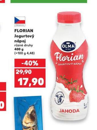 Kaufland Florian jogurtový nápoj nabídka