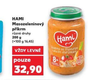 Kaufland Hami masozeleninový příkrm nabídka