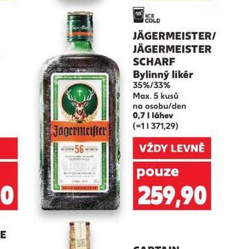 Kaufland Jägermeister scharf nabídka