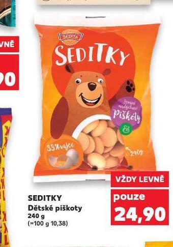 Kaufland Seditky dětské piškoty nabídka