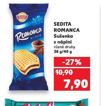 Kaufland Sedita romanca sušenky s náplní nabídka