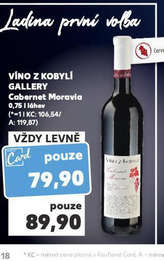Kaufland Víno z kobylí gallery cabernet moravia nabídka