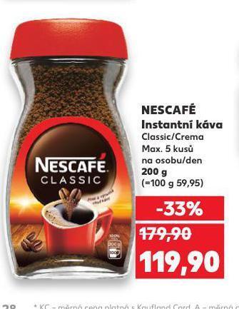 Kaufland Nescafé instantní káva nabídka