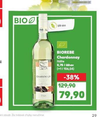 Kaufland Biorebe chardonnay nabídka