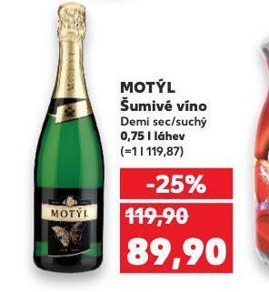 Kaufland Motýl šumivé víno nabídka