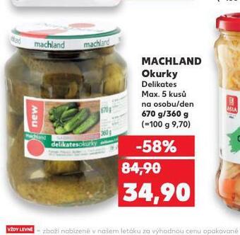 Kaufland Machland okurky nabídka