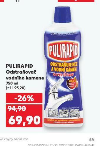 Kaufland Pulirapid odstraňovač vodního kamene nabídka