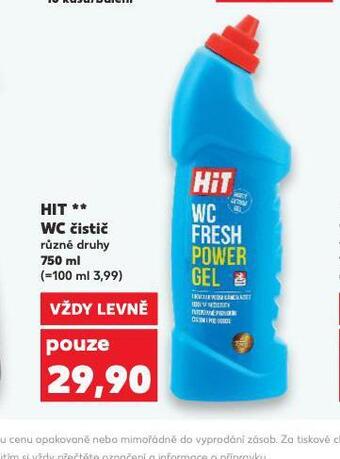Kaufland Hit wc čistič nabídka
