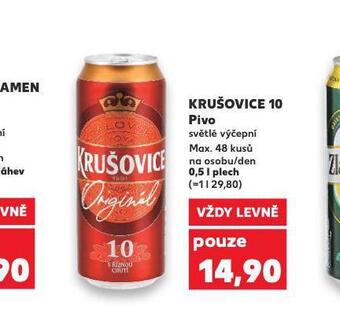 Kaufland Pivo krušovice 10 nabídka
