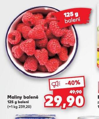 Kaufland Maliny balené nabídka