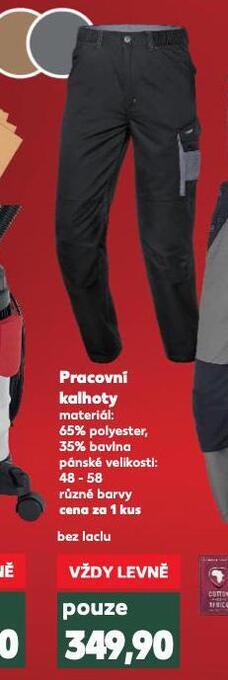 Kaufland Pracovní kalhoty nabídka